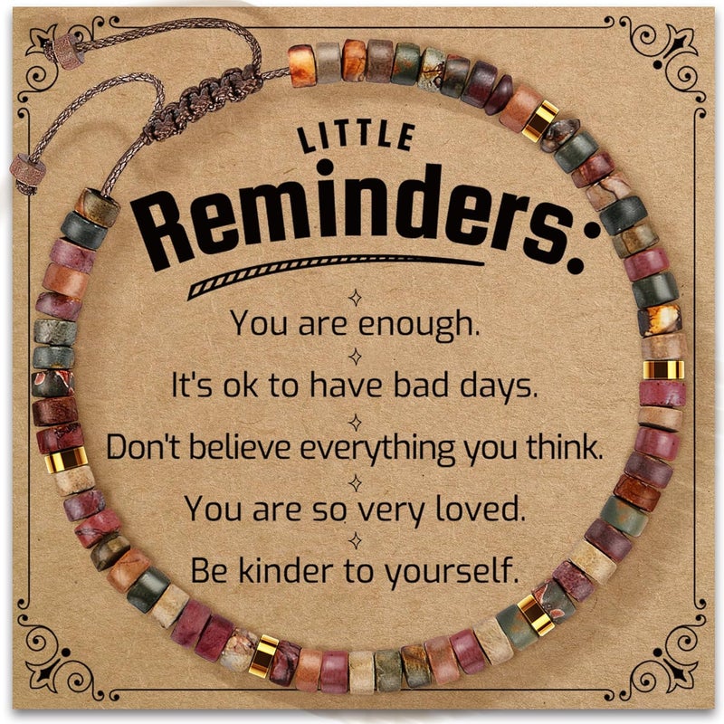 ZOKCC Inspirational Gifts Bracelets for Women: Christmas Day Gifts for Women Friends Sister Mom - Healing Natural Stone Beads Bracelets Thinking of you Get Well Soon Gift for Women - Image 1